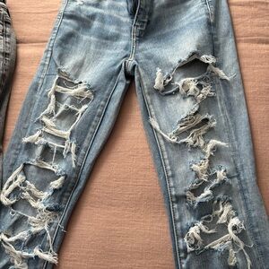 American Eagle Outfitters Distressed Light Blue Jeans